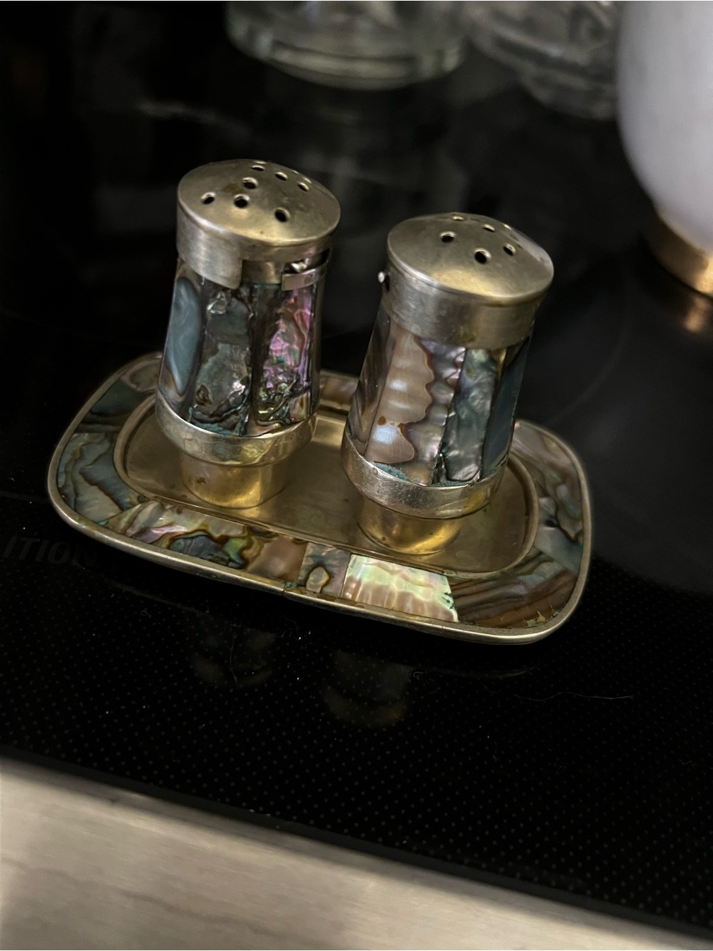 Abalone salt and pepper shaker
